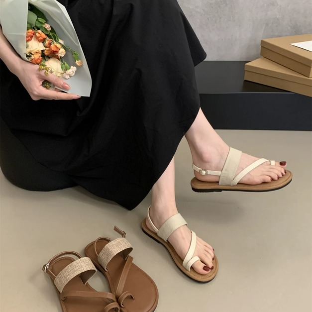 套趾軟底羅馬涼鞋