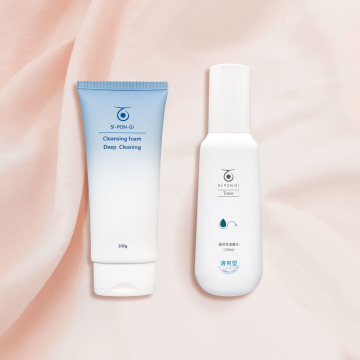 【潔膚清爽舒緩組】藻針 透亮洗面乳100g+清爽型透膚水150ml