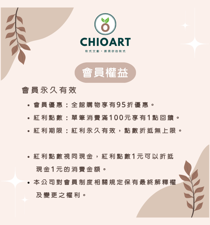 CHIOART會員權益