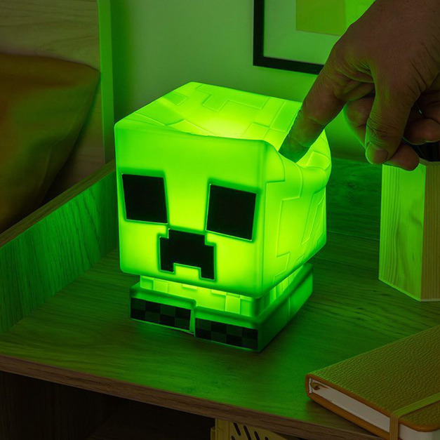 Minecraft 麥塊 苦力怕造型 矽膠拍拍小夜燈