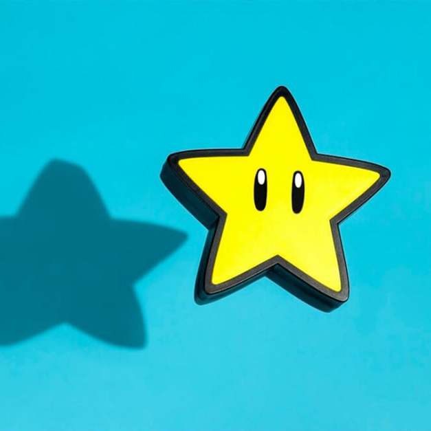 Nintendo 任天堂 超級瑪利歐 無敵星星 3D造型音效小夜燈