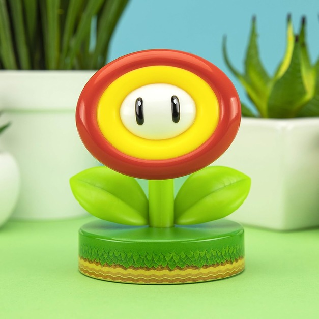 Nintendo 任天堂 超級瑪利歐 火焰花造型 ICON小夜燈
