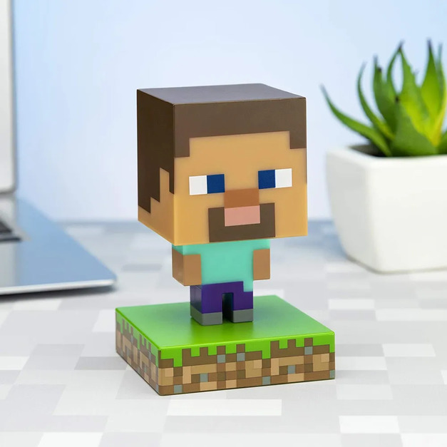 Minecraft 麥塊 史蒂夫造型 ICON小夜燈