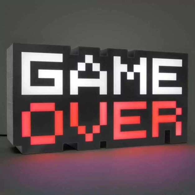 Nintendo 任天堂 超級瑪利歐 Game Over文字 3D造型變色小夜燈
