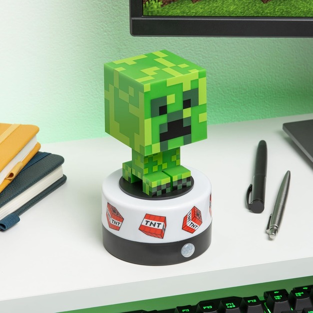 Minecraft 麥塊 苦力怕造型 感應小夜燈