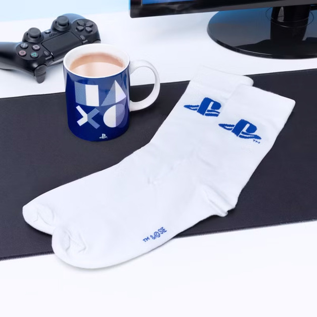 Playstation PS經典符號馬克杯＋襪子禮物套組
