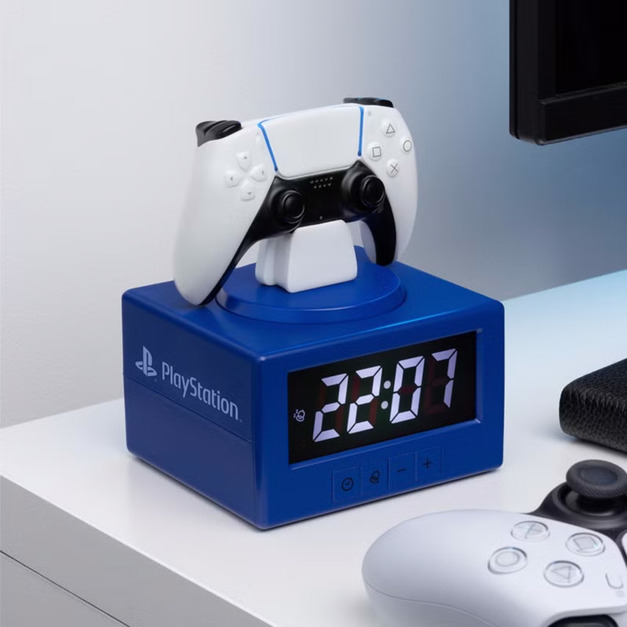 Playstation PS5遊戲搖桿造型 Figure 3合1 鬧鐘小夜燈