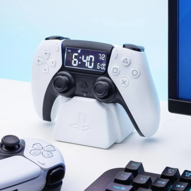 Playstation PS5遊戲搖桿造型 LED鬧鐘
