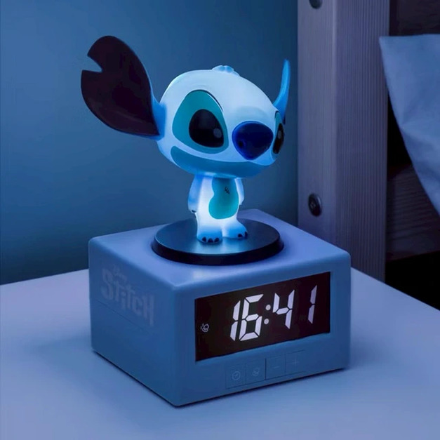 Disney 迪士尼 史迪奇造型 Figure 3合1 鬧鐘小夜燈