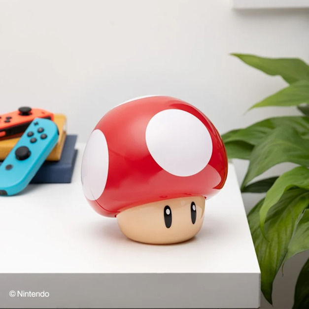 Nintendo 任天堂 超級瑪利歐 超級蘑菇 3D造型音效小夜燈