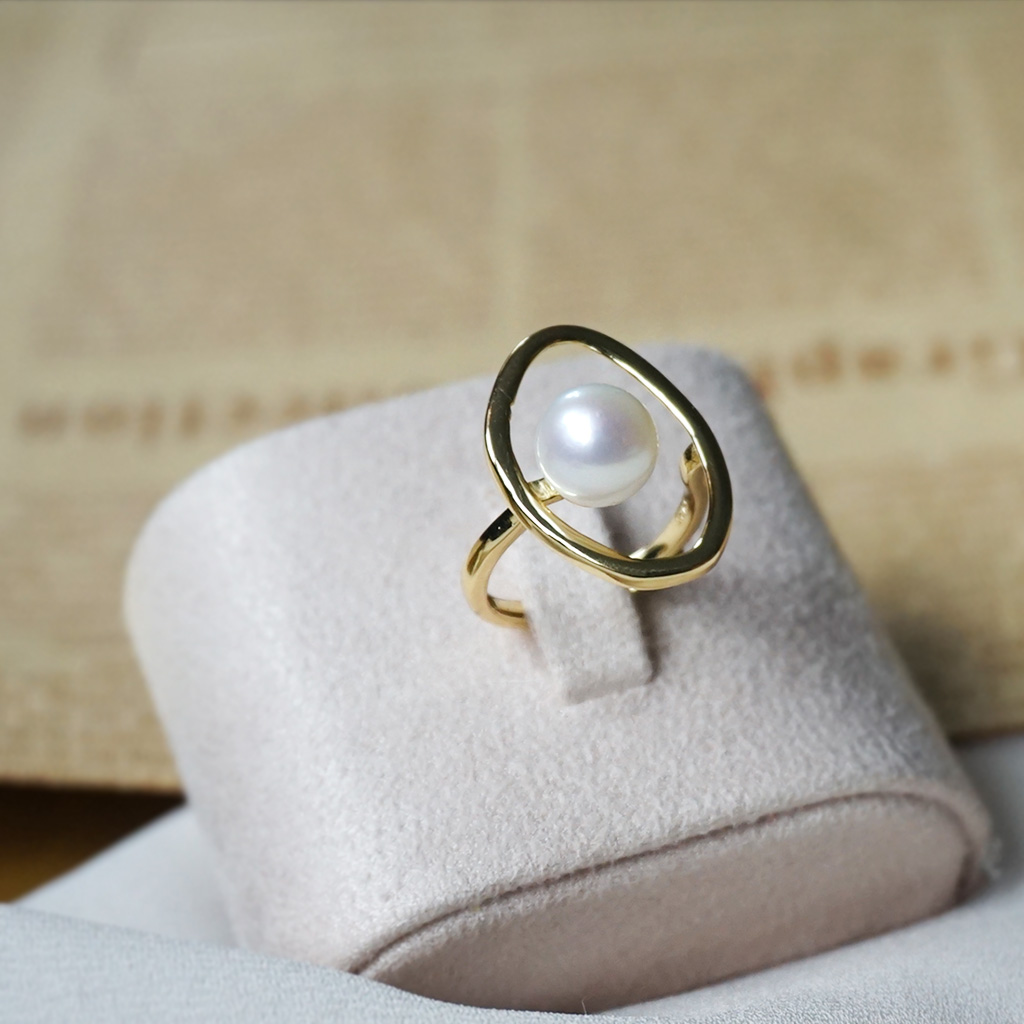 簡約單珠戒指