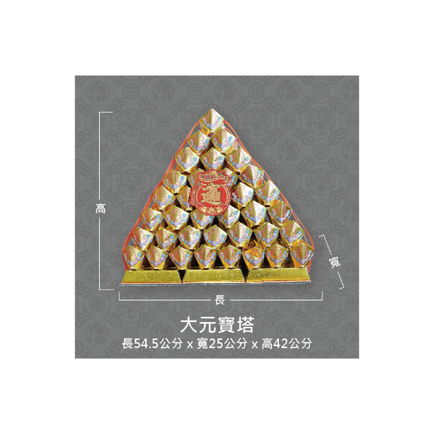 『成品』手工造型金紙 | 手工 補財 補庫 祝壽 大元寶塔 (僅能宅配)