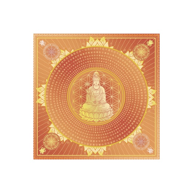 觀音心經紙 橙 一本40張/無摺痕