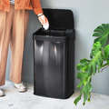 日式特大希利自動感應不鏽鋼垃圾桶 50L_3