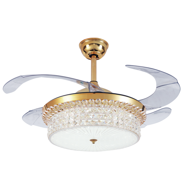 智慧型水晶吊扇LED燈(42寸三色光源遙控)