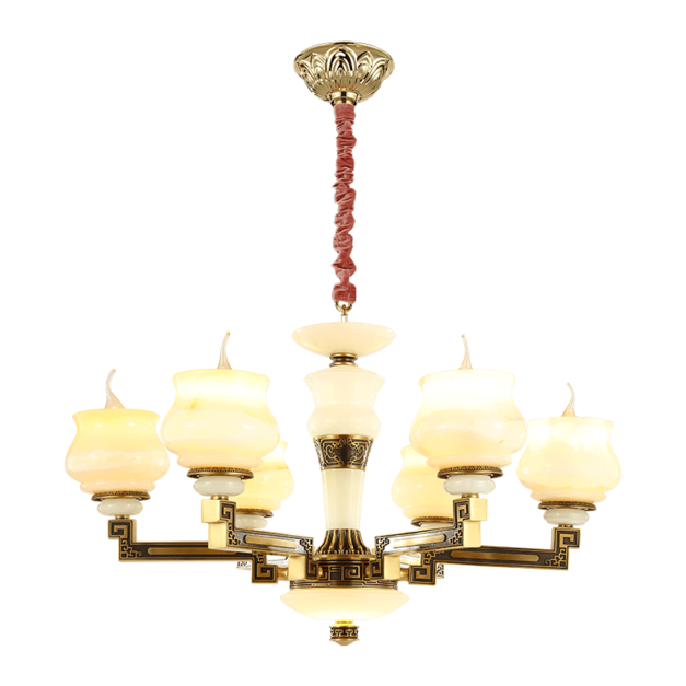 歐式風格阿富汗天然玉石吊燈(D650*H390 )