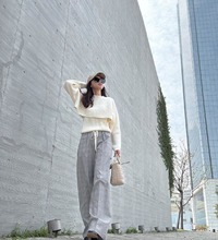 羊毛背心+短版毛上衣