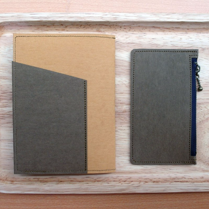 MIX 咖X橙水洗牛皮紙護照套