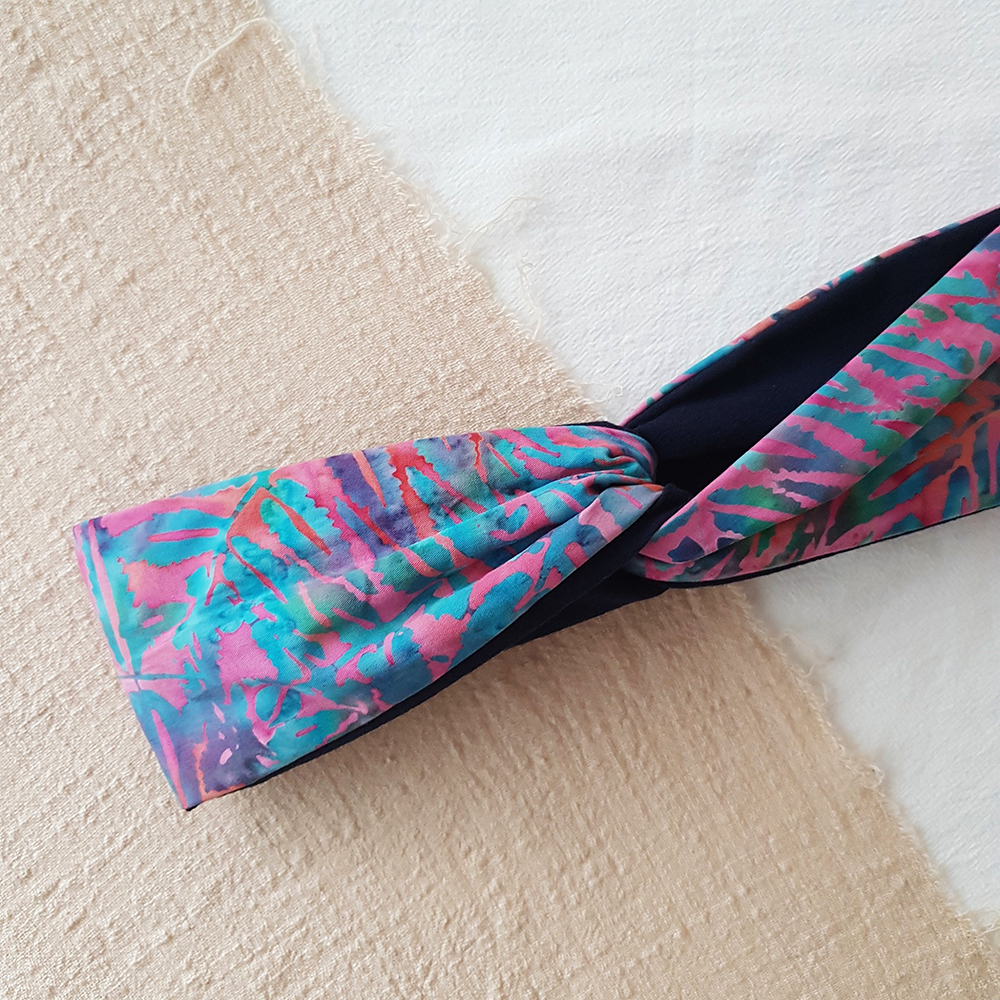MIX 翅羽 美國蠟染布 | 交叉鬆緊髮帶