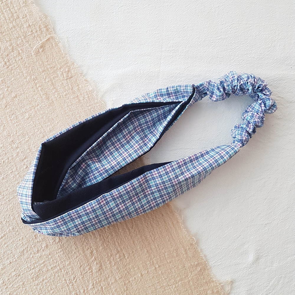 藍格女孩 簡約清新 | 交叉鬆緊髮帶