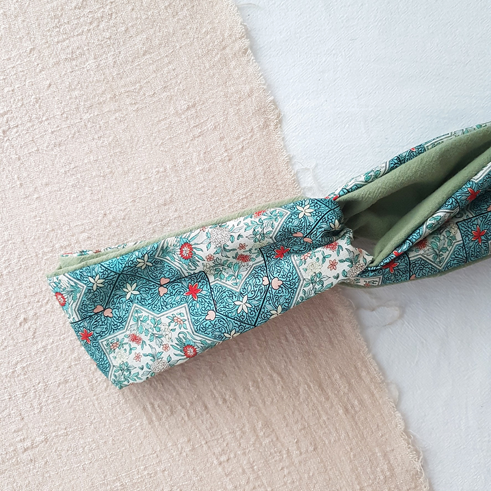 MIX 青花 | 交叉鬆緊髮帶