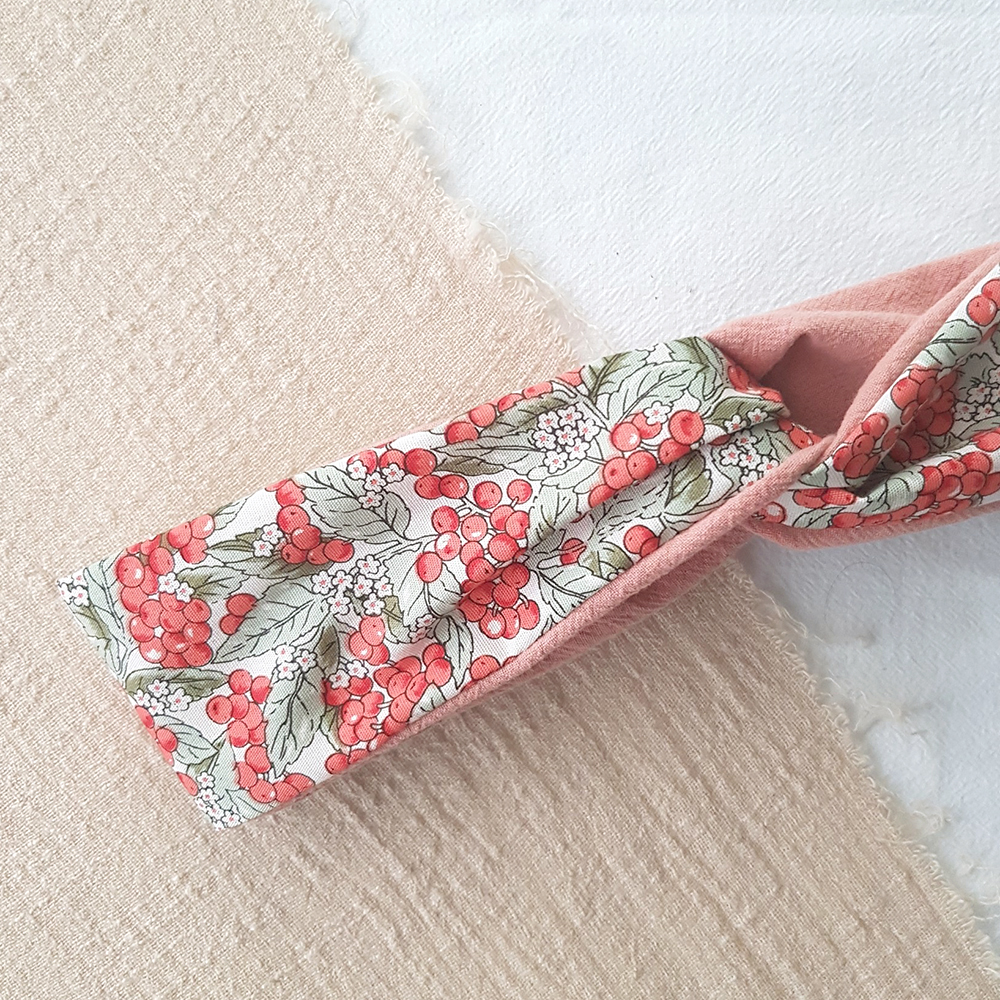 MIX 櫻桃小樹交叉鬆緊髮帶