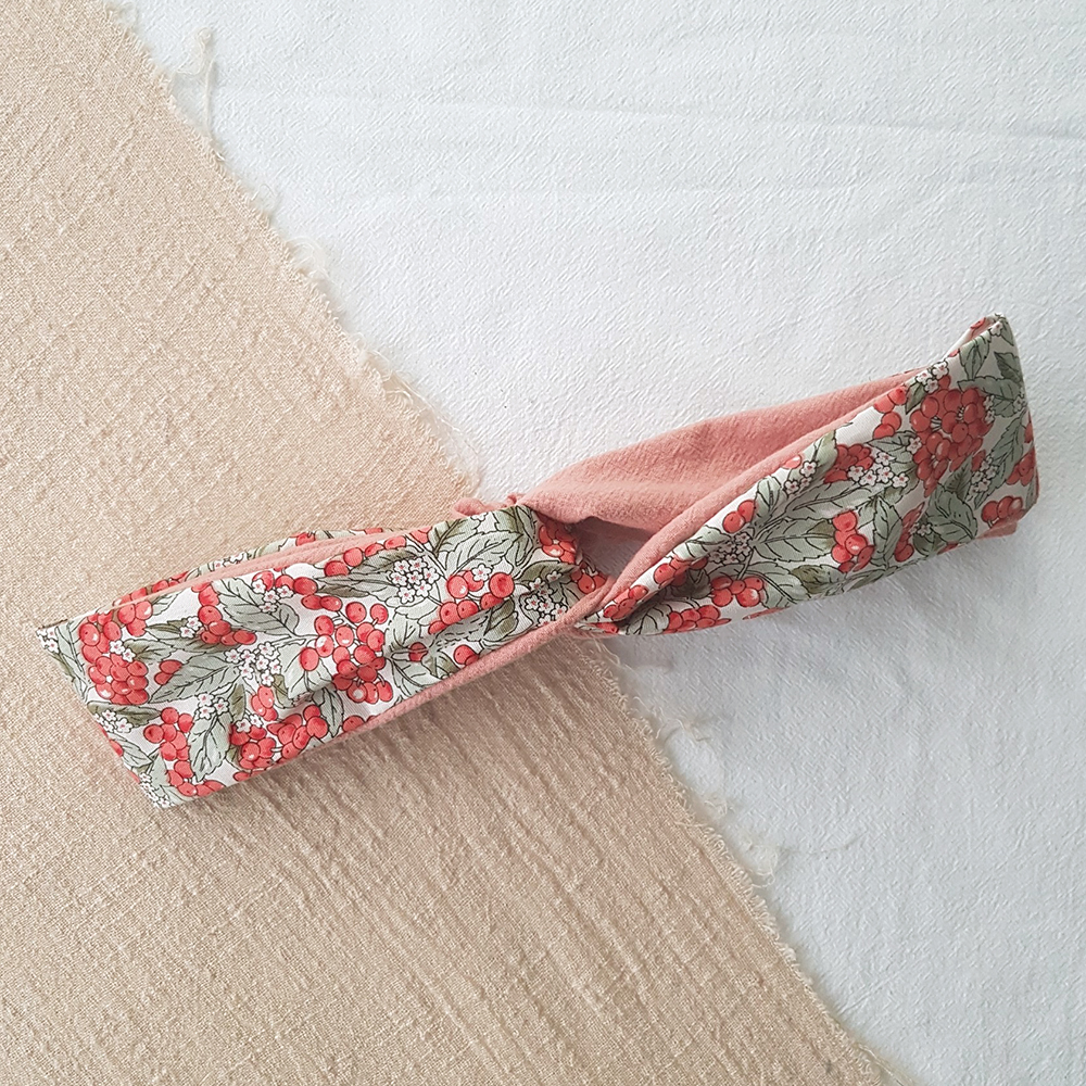 MIX 櫻桃小樹交叉鬆緊髮帶