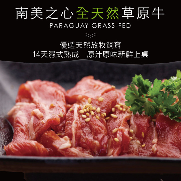 豪鮮牛肉 南美草原熟成嫩肩肉片8包 (200g&plusmn;10%/包)