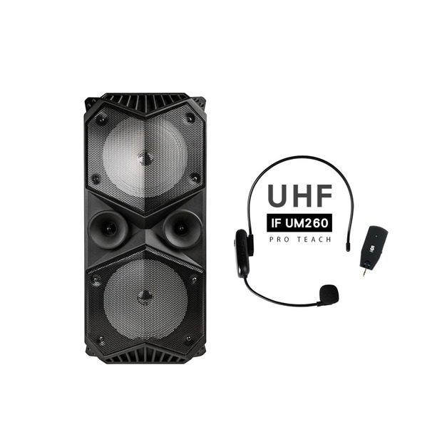 重量級移動式擴音設備 if-SP955+UHF 無線樂器麥克風 if-UM260