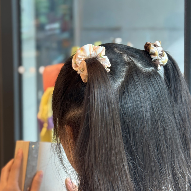 臺灣原生種白花蝴蝶蘭｜優雅粉色｜髮圈．小