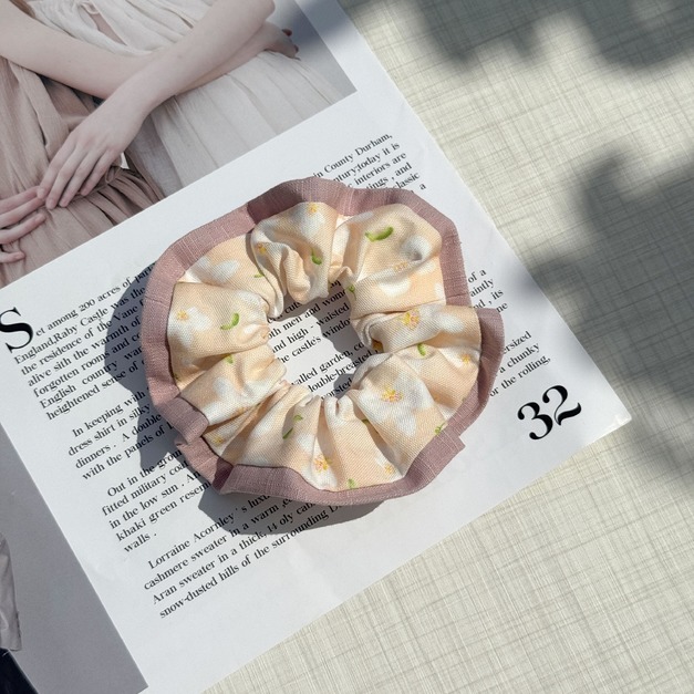 臺灣原生種白花 蝴蝶蘭｜優雅粉色／櫻花粉｜髮圈．大