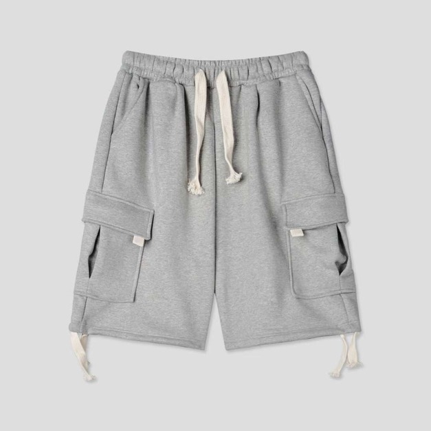 多口袋工裝棉短褲