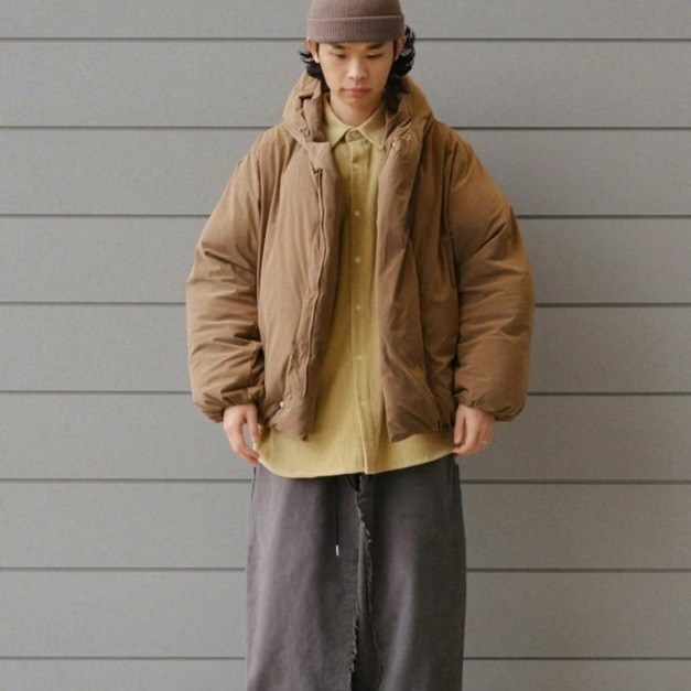 立領連帽鋪棉外套