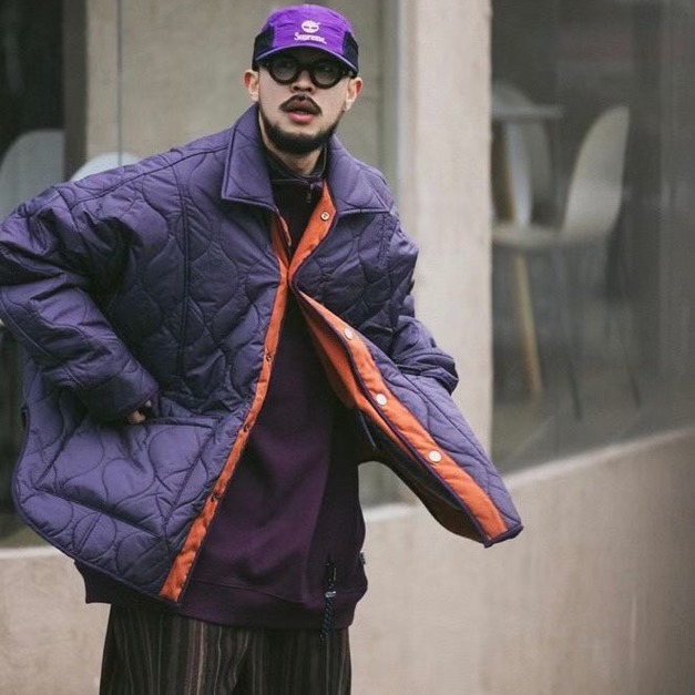 異材質雙面穿衍縫外套