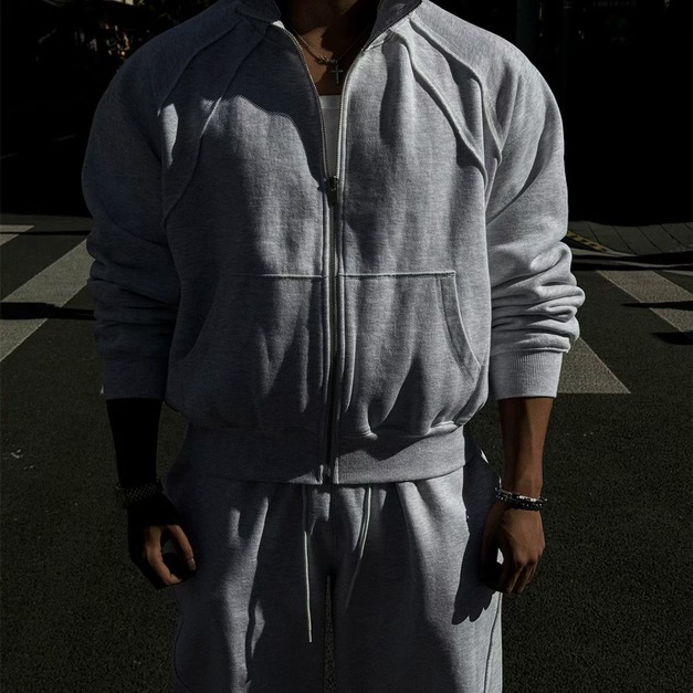 極簡立領拉鍊外套