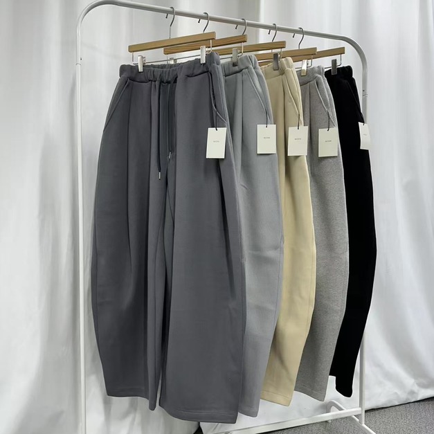 厚磅寬版棉長褲