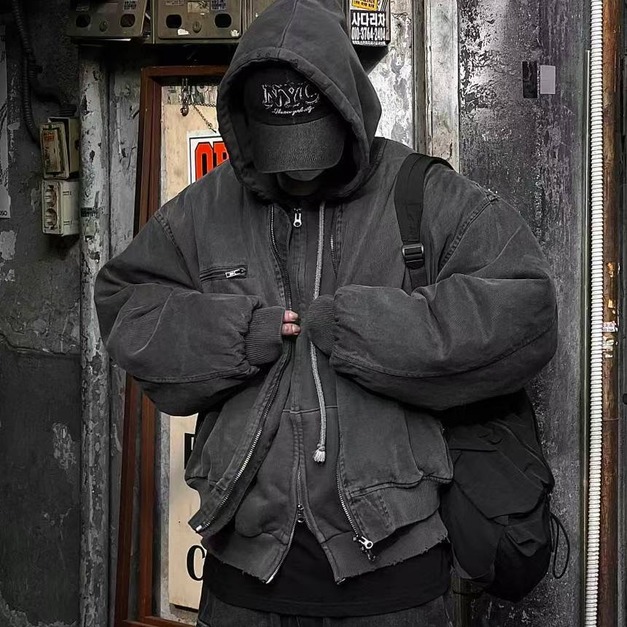 寬短版飛行外套