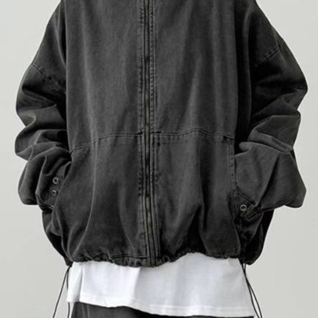 連帽牛仔工裝套裝外套