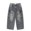 水洗大口袋工裝牛仔褲_7