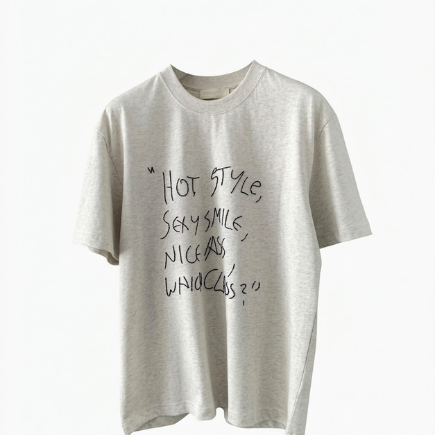 手寫刺繡語錄短袖上衣