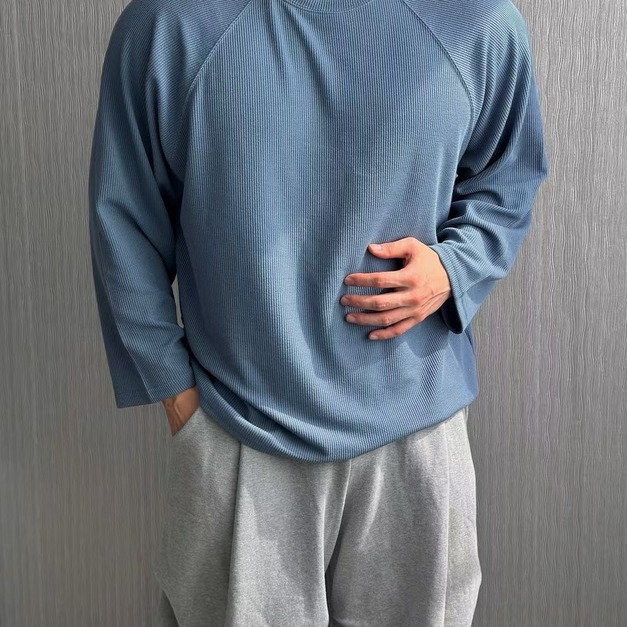 極簡廓形垂墜薄長T