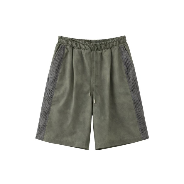 立體網狀拼接機能短褲