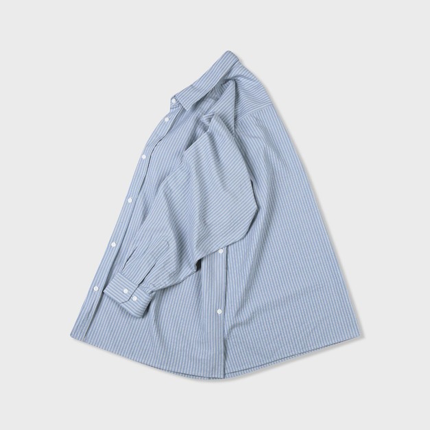 側開釦設計寬鬆長袖襯衫