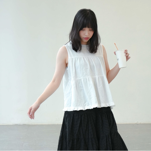 木耳邊兩穿背心（3色）