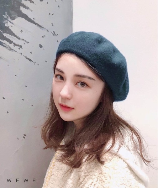 復古羊毛貝雷帽