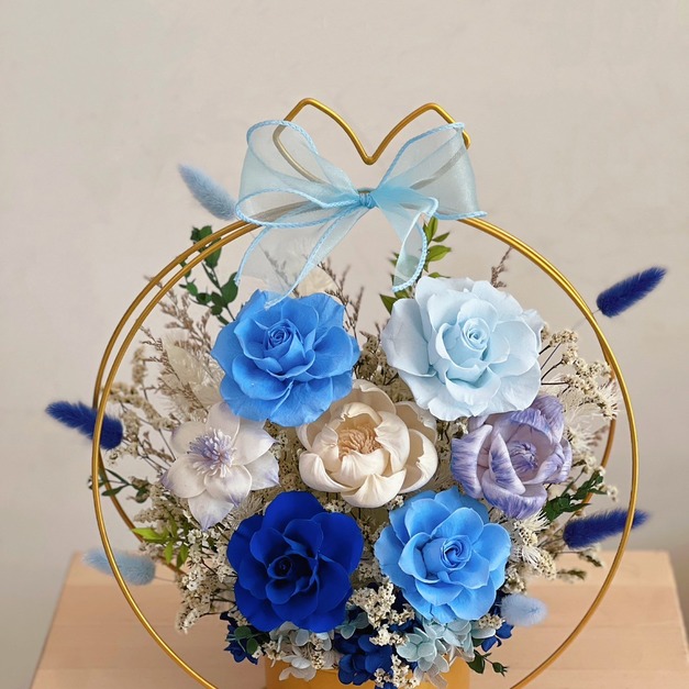 金屬圓形花禮<可代寫賀卡>