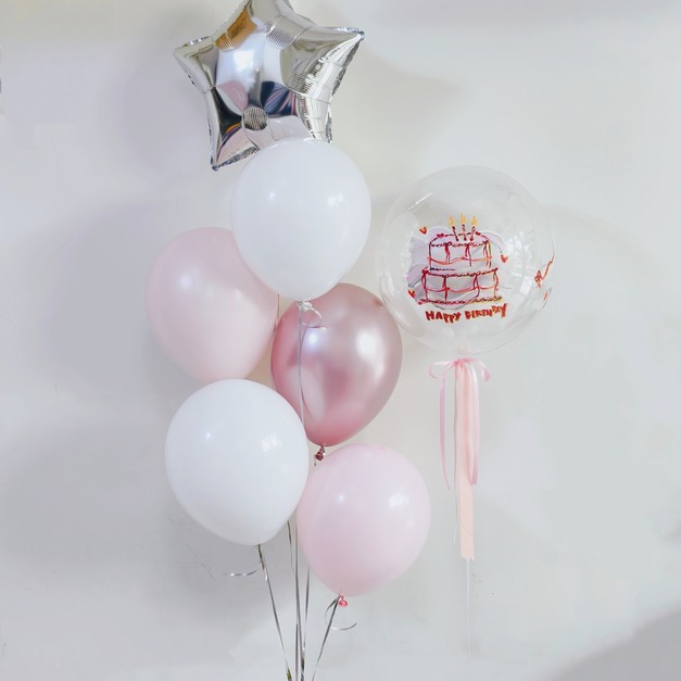 獨一無二 彩繪生日氣球串