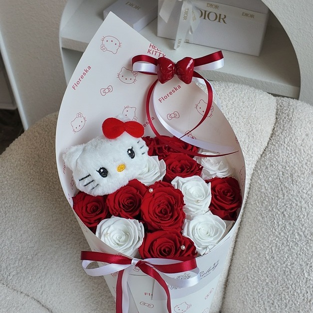 kitty冰淇淋永生花抱抱筒