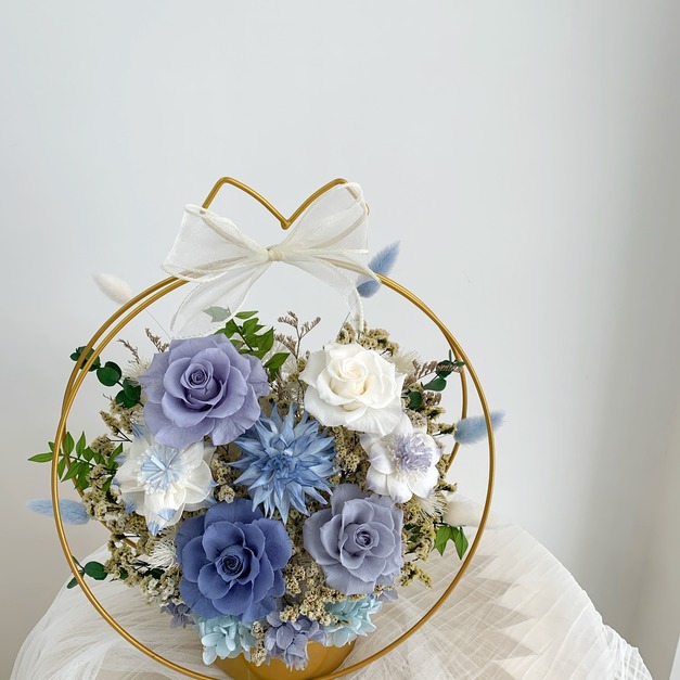 金屬圓形花禮<可代寫賀卡>