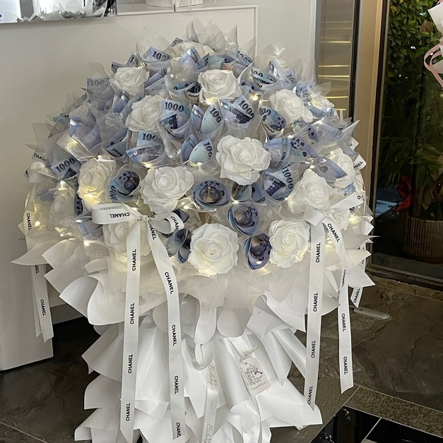99張單張捲錢錢永生花束